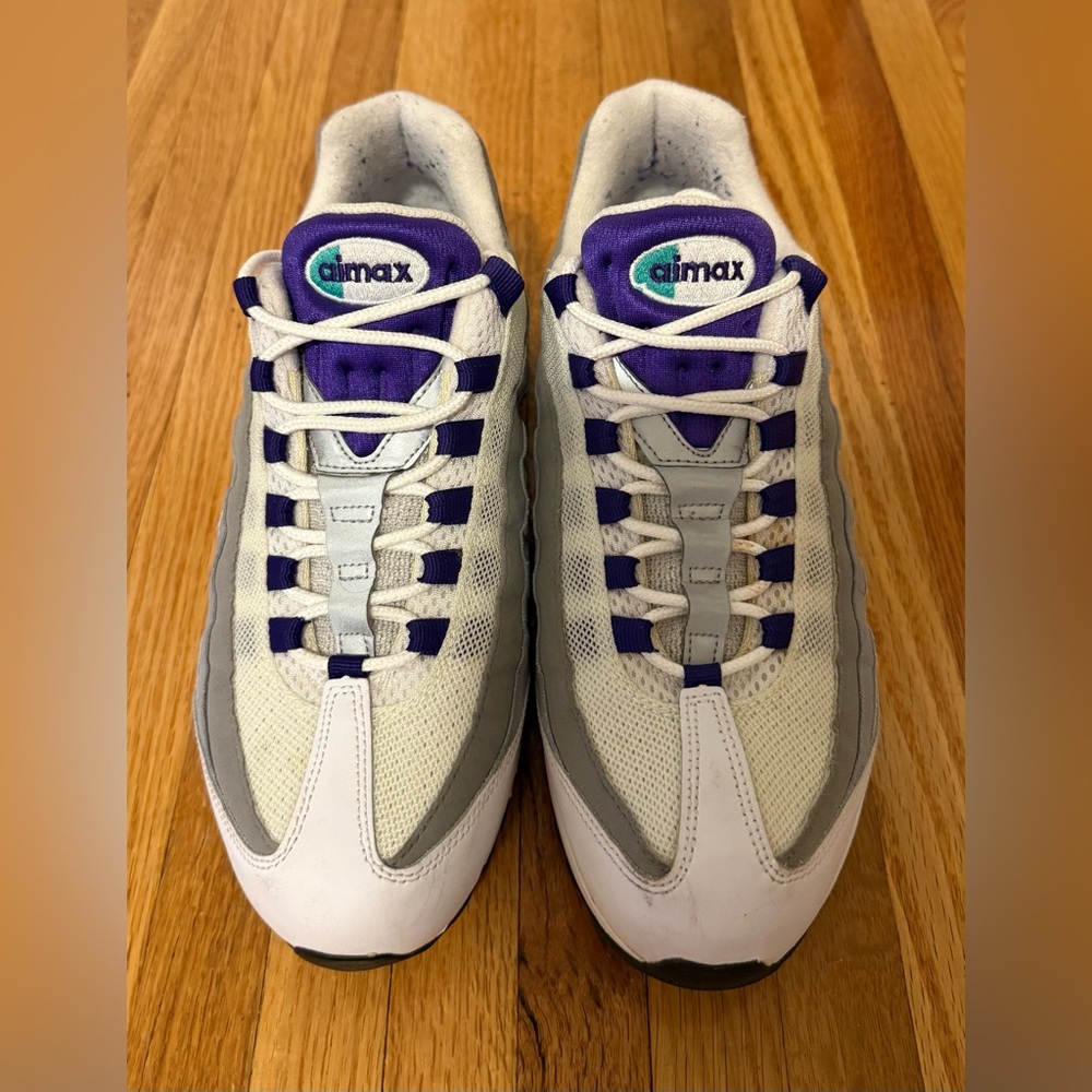 Nike Air Max White and Purple Sneakers
